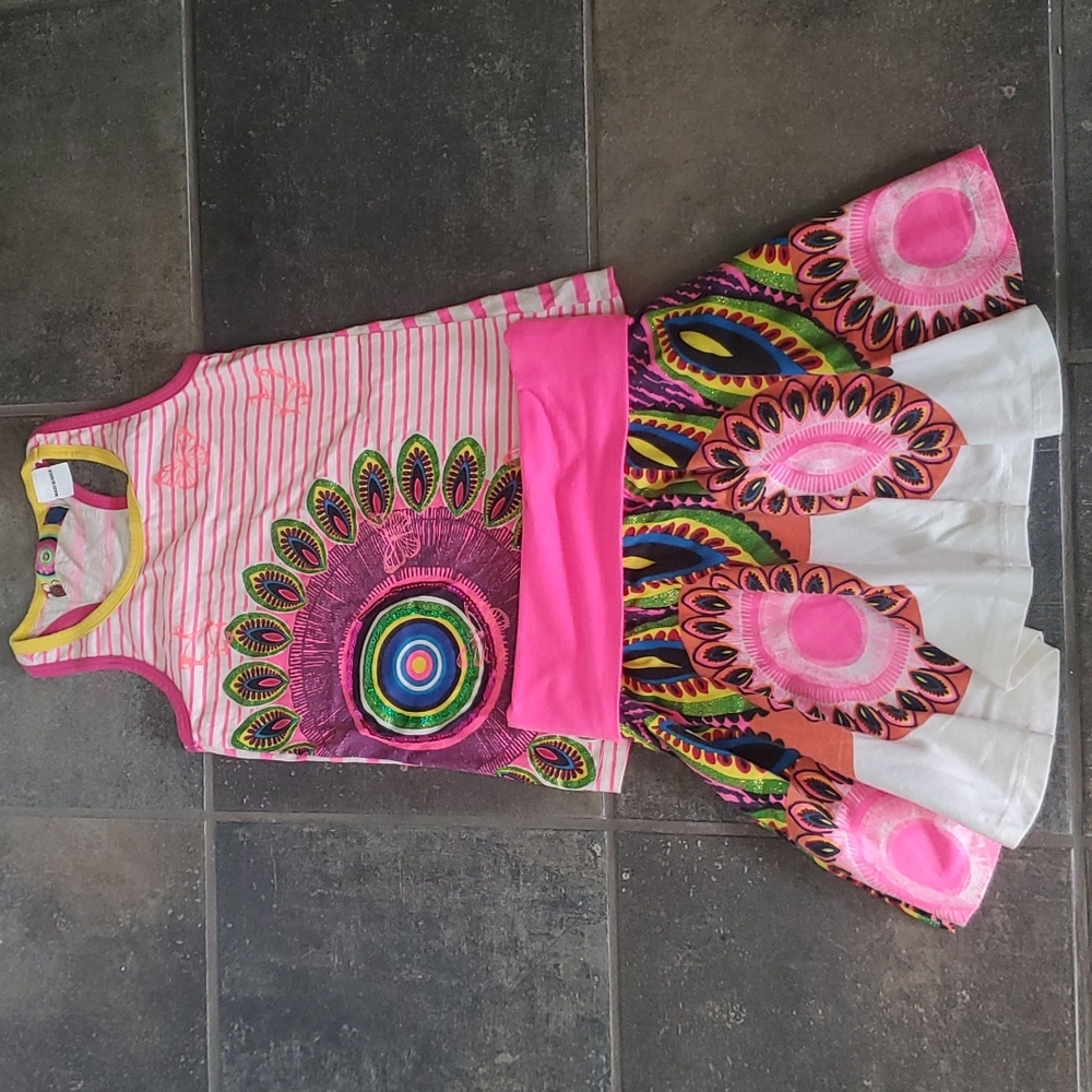 Desigual shirt and skirt set. Size 9/10. Worn once.